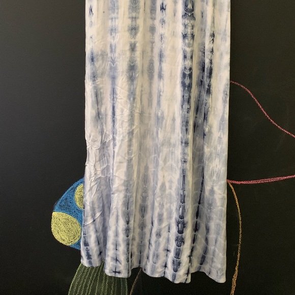 Navy Tie Dyed Maxi Dress - Picture 2 of 2